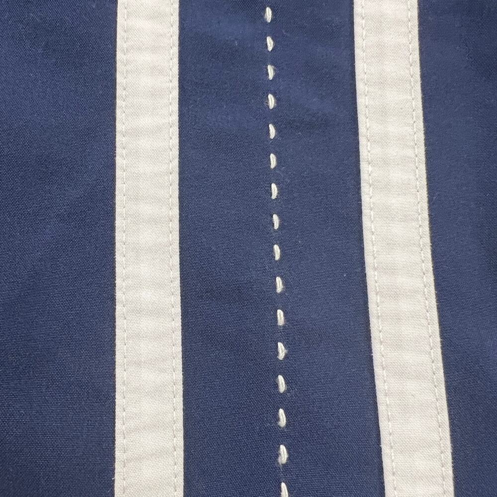 Cubavera Contrast Panel Camp Collar Shirt Navy Blue White Short Sleeve Size 2X - Picture 10 of 13